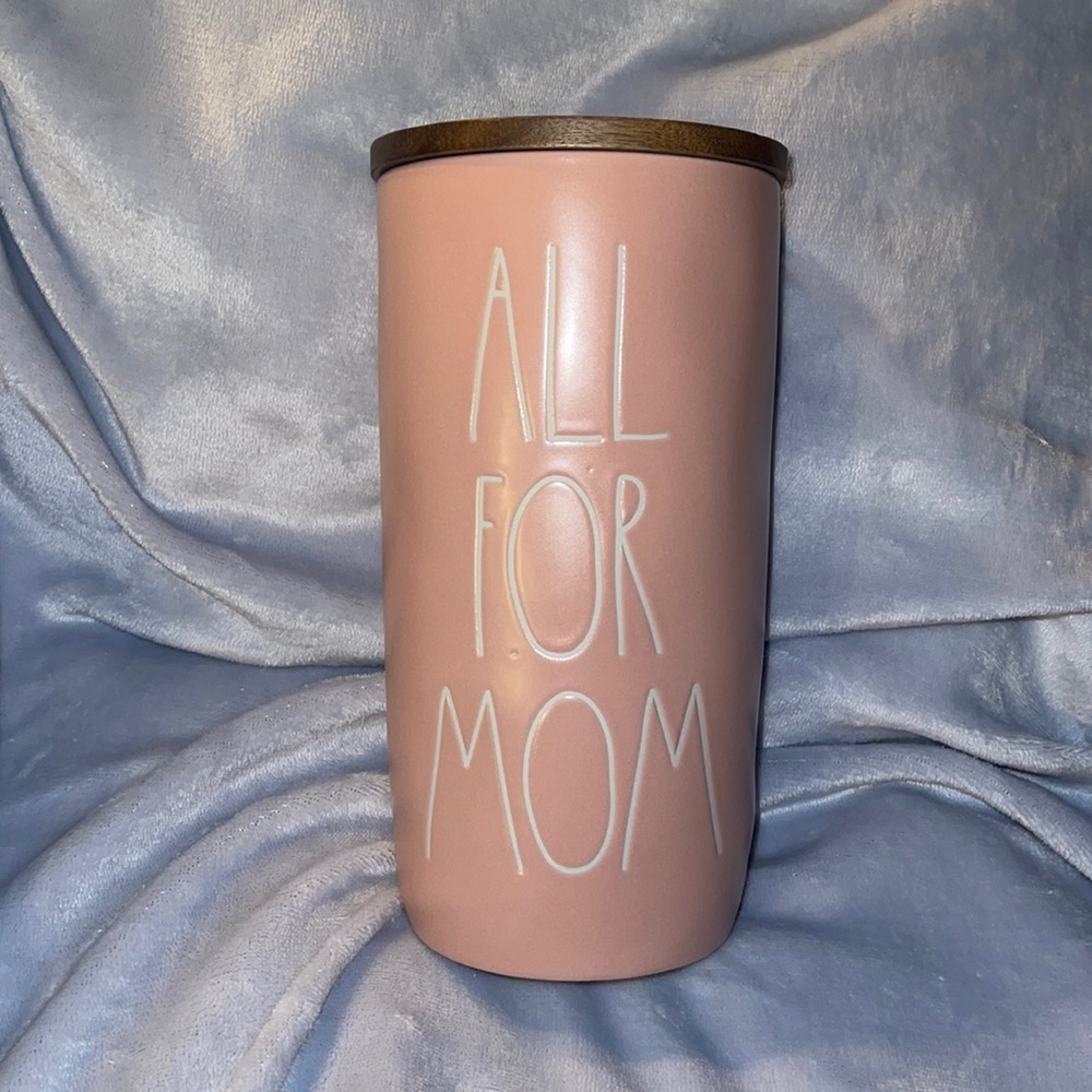 Rae Dunn “ALL FOR MOM” Ceramic Pink Container